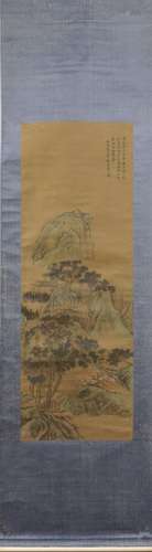 A Chinese peach Painting On Paper,,Hanging Scroll,QI BAI SHI...