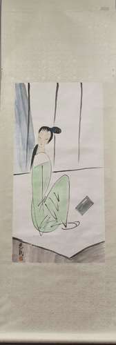 A Chinese Landscape Painting On Paper,,Hanging Scroll,WANG X...