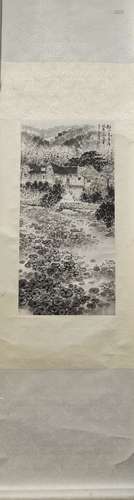 A Chinese Landscape Painting On Paper,,Hanging Scroll,WU DAO...