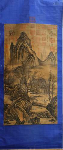 A Chinese Figure Painting On Paper,,Hanging Scroll,JIN TING ...