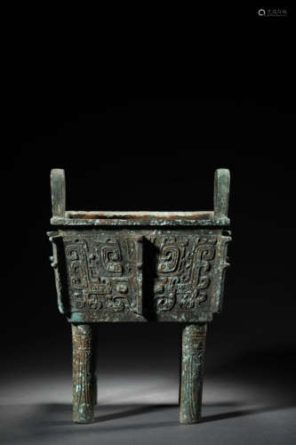 A Bronze Beast Ding-Form Censer