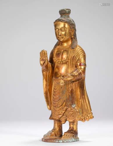 銅鎏金佛像