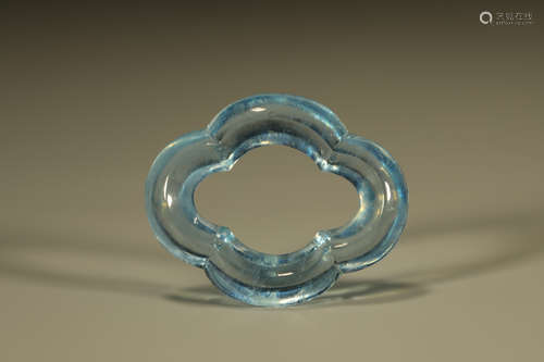 An Aquamarine Ruyi Shape Ring