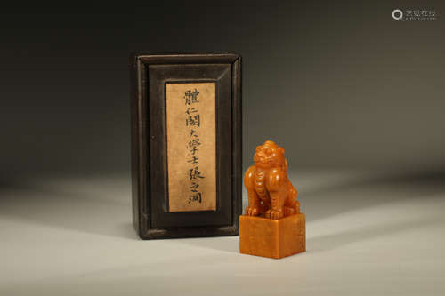 A Shoushan Tianhuang Beast Stone Seal