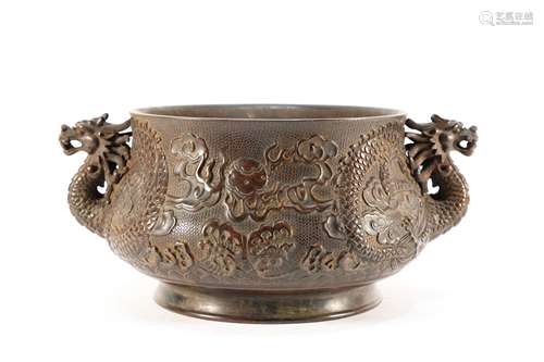 Bronze Dragon Pattern Incense Burner