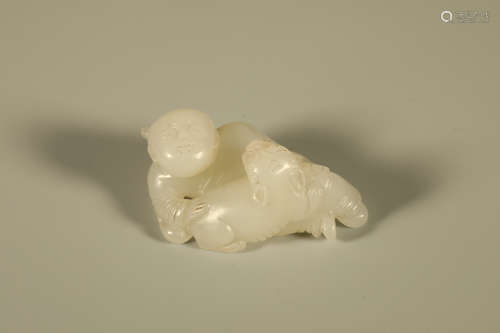 Hetian Jade Carved Child Pattern Figure