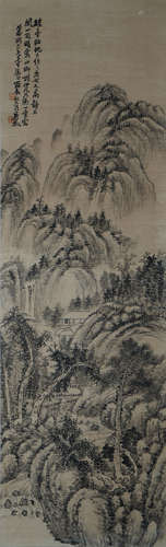 A Chinese Scroll Painting By Wu Zheng