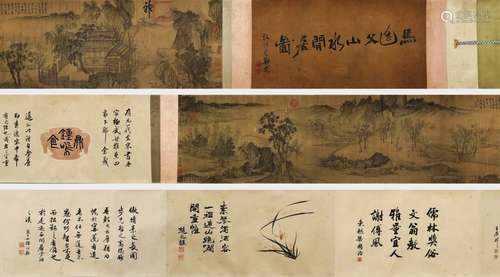 A Chinese Hand Scroll Painting By Ma Yuan