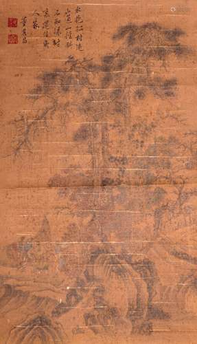 A Chinese Scroll Painting By Dong Qichang