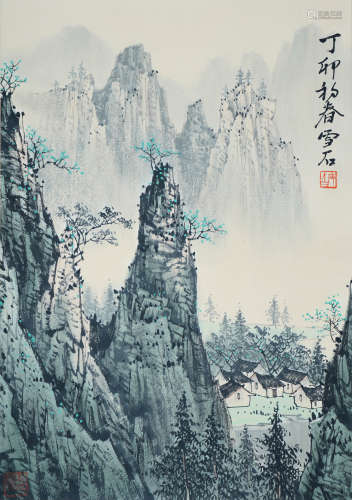 A Chinese Scroll Painting By Bai Xueshi