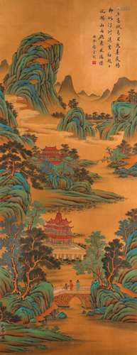 A Chinese Scroll Painting By Zhao Ziang