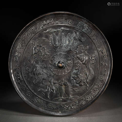 A Chinese Bronze Circular Mirror