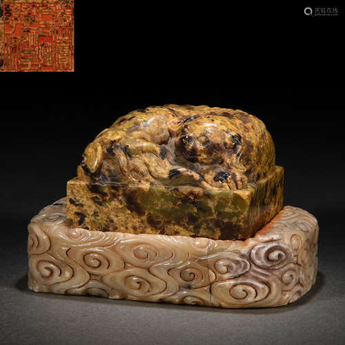 A Chinese Carved Soapstone Seal