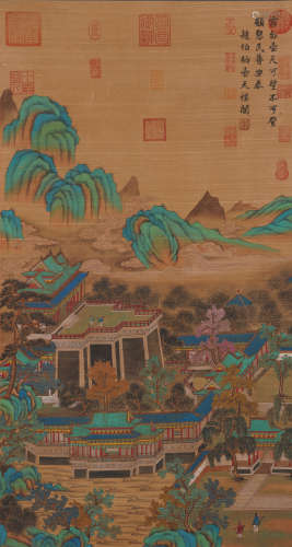 Chinese Drawing Landscape and Character Story Painting,Zhao ...