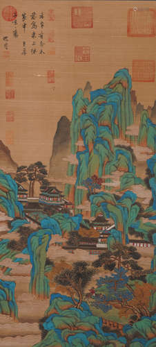 Chinese Drawing  Landscape Painting,Shen Zhou Mark