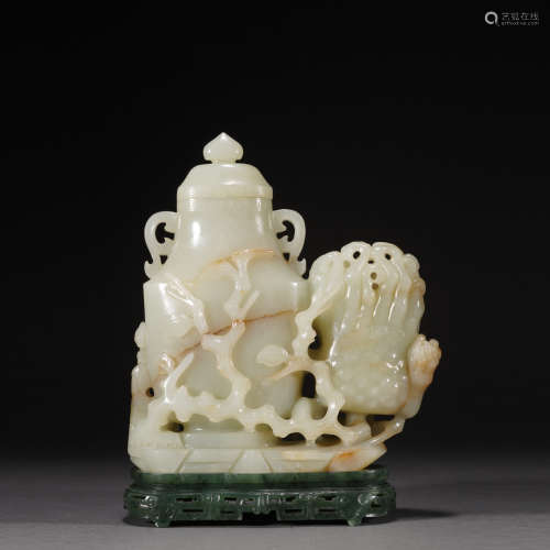 Jade Carved Buddha Hand Vase