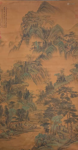 Chinese Drawing Landscape Painting,Wang Hui Mark