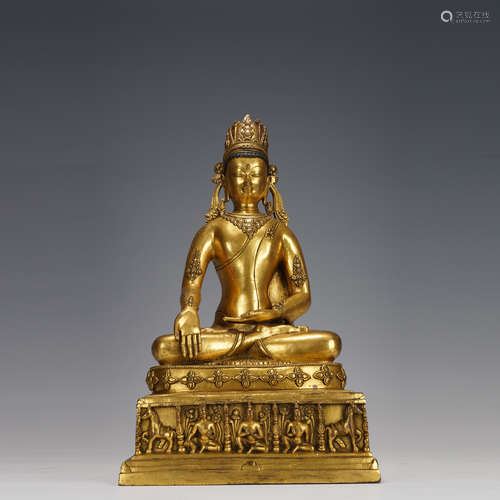 Gilt Bronze Sakyamuni Figure