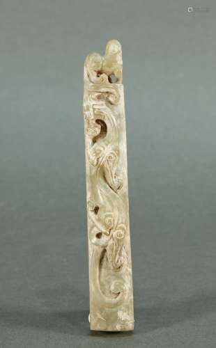 Jade Carved Dragon Pattern Stick