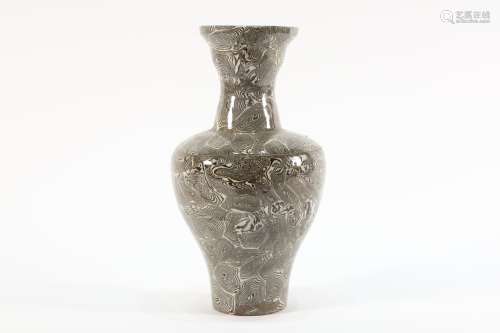 Grey Base Porcelain Vase