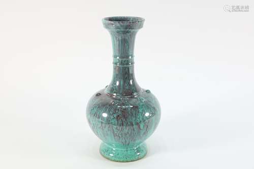 Green Base Porcelain Vase