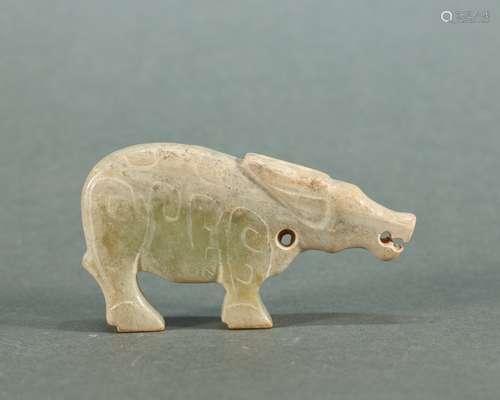 Jade Carved Beast Pattern Ox