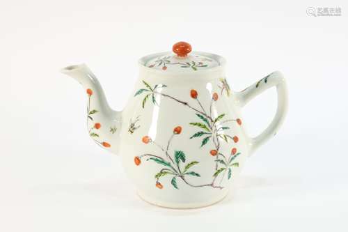 Famille Rose Drawing Flower Pattern Porcelain Tea Pot