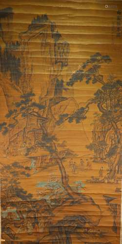 Chinese Drawing Landscape and Character Painting,Liu Songnia...