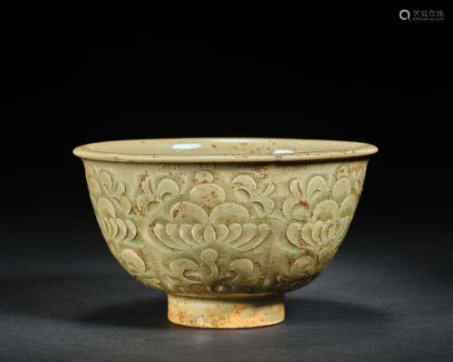 Yaozhou Kiln Flower Pattern Porcelain Bowl