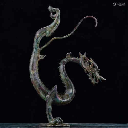 Chinese Bronze Dragon Figure