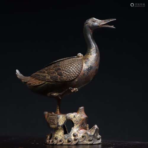 Bronze Duck Ornament