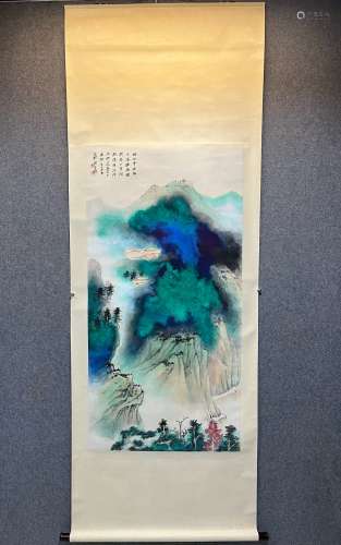 Chinese Drawing Coloured Landscape Painting,Zhang Daqian Mar...