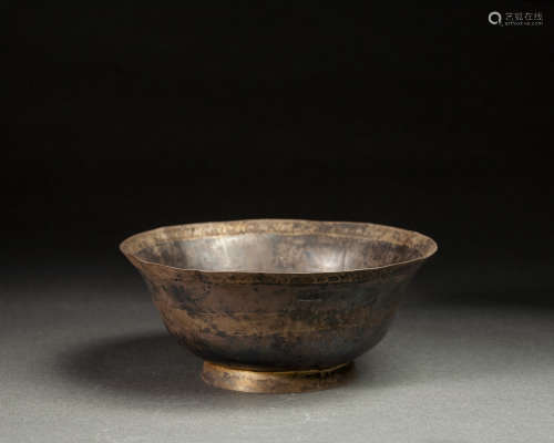 Chinese Silver Flower Pattern Bowl