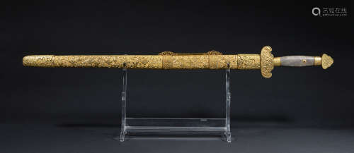 Gilt Silver Chinese Sword