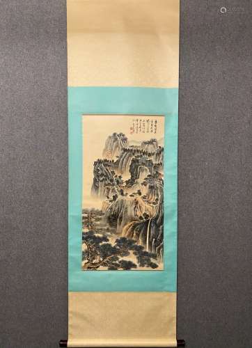 Chinese Drawing Landscape Painting,Xie Zhiliu Mark