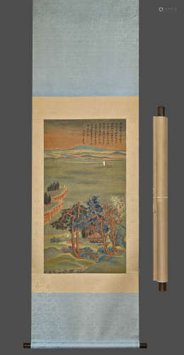 Chinese Drawing Landscape Painting,Zhang Daqian Mark