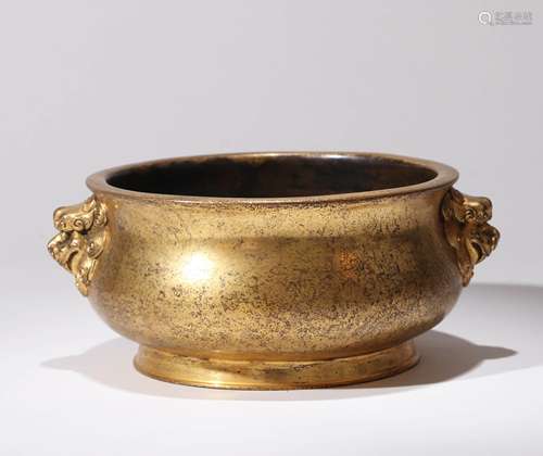 A GILT-BRONZE CENSER