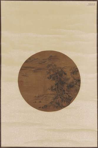 A CHINESE LANDSCAPE PAINTING ON SILK, HANGING SCROLL, ANONYM...