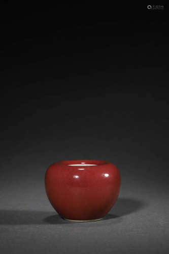 Red Glaze Porcelain Apple Zun