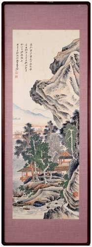 A Chinese Frame Painting, Zhang Daqian Mark