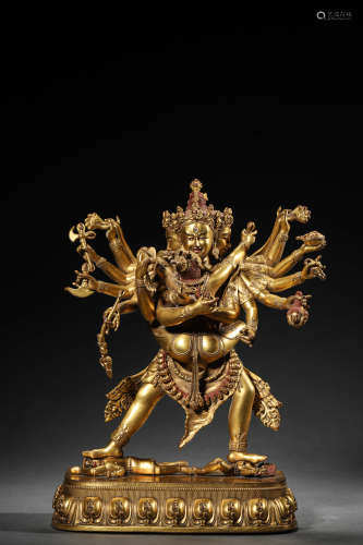 Gilding Bronze Chakrasamvara Statue