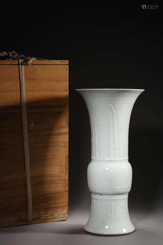White Glaze Scorched grain Porcelain Vase