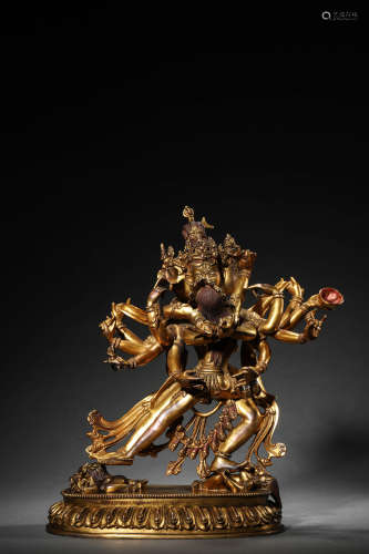 Gilding Bronze Chakrasamvara Statue