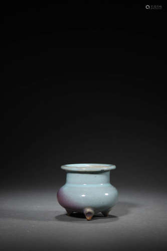 Kiln Glazed Porcelain Tripod Incense Burner