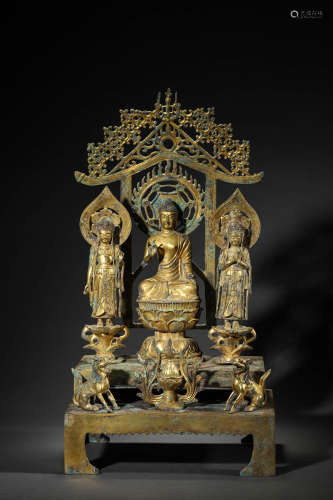 Gilding Bronze Sakyamuni Statue