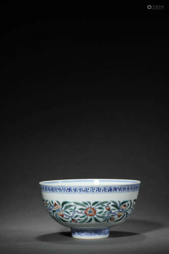 Doucai Floral Porcelain Bowl