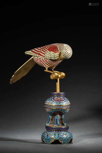 Cloisonne Parrot Ornament