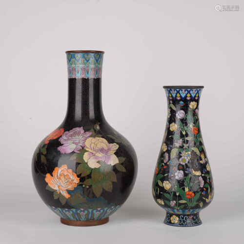A Group of  Cloisonne Enamel Vases