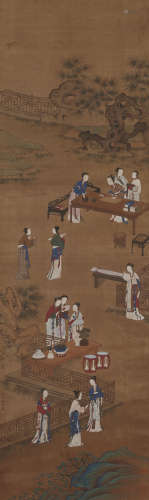 Qiu Ying,  Figure Painting on Silk