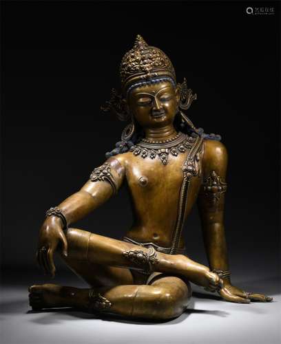 A Gilt-Bronze Tara Statue